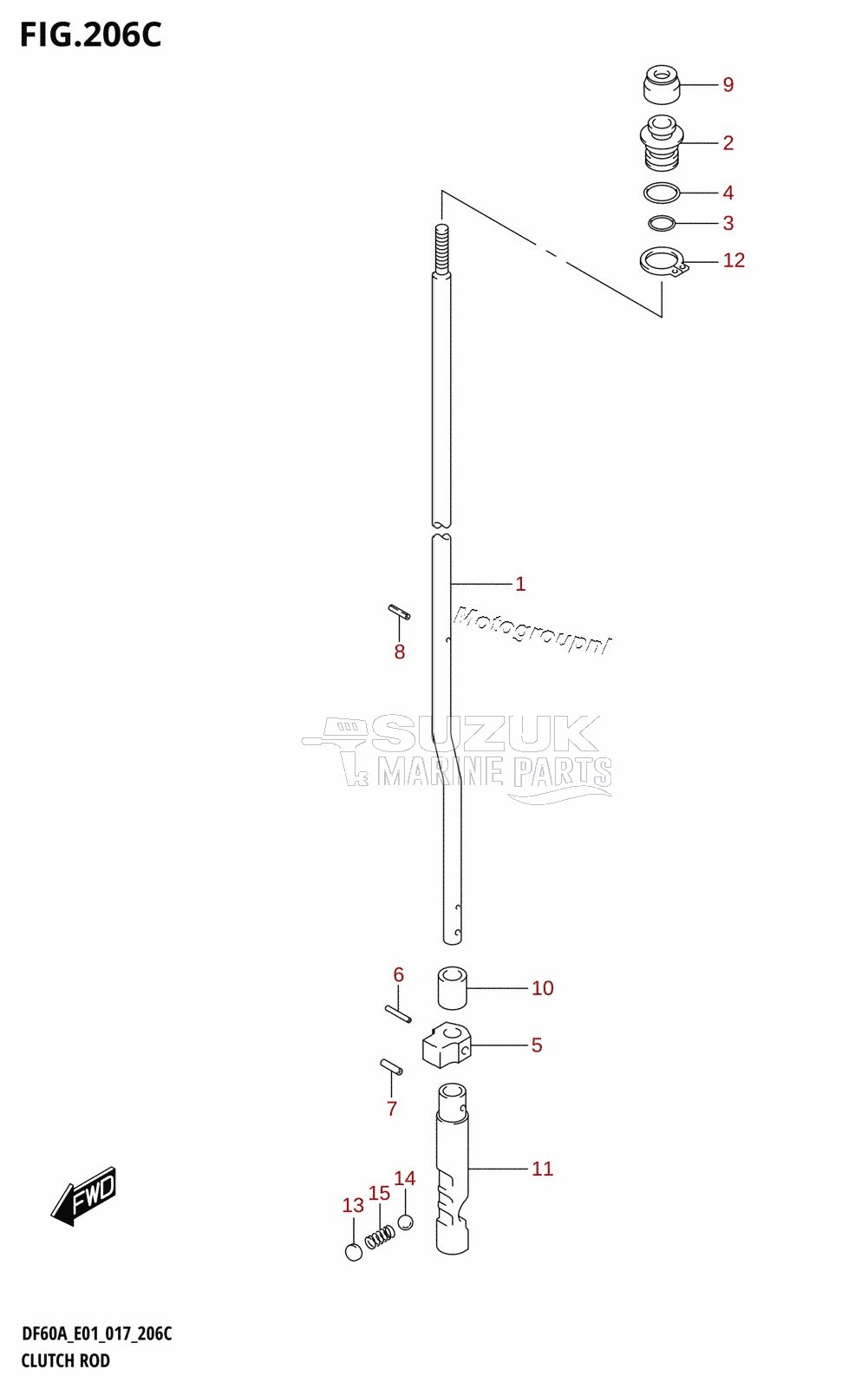 CLUTCH ROD (DF40ATH:E01)