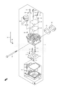 Outboard DF 9.9A drawing Carburetor - w/Remote Control