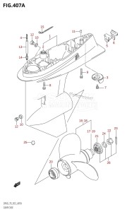 DF70 From 07001F-151001 (E03)  2001 drawing GEAR CASE (W,X,Y)