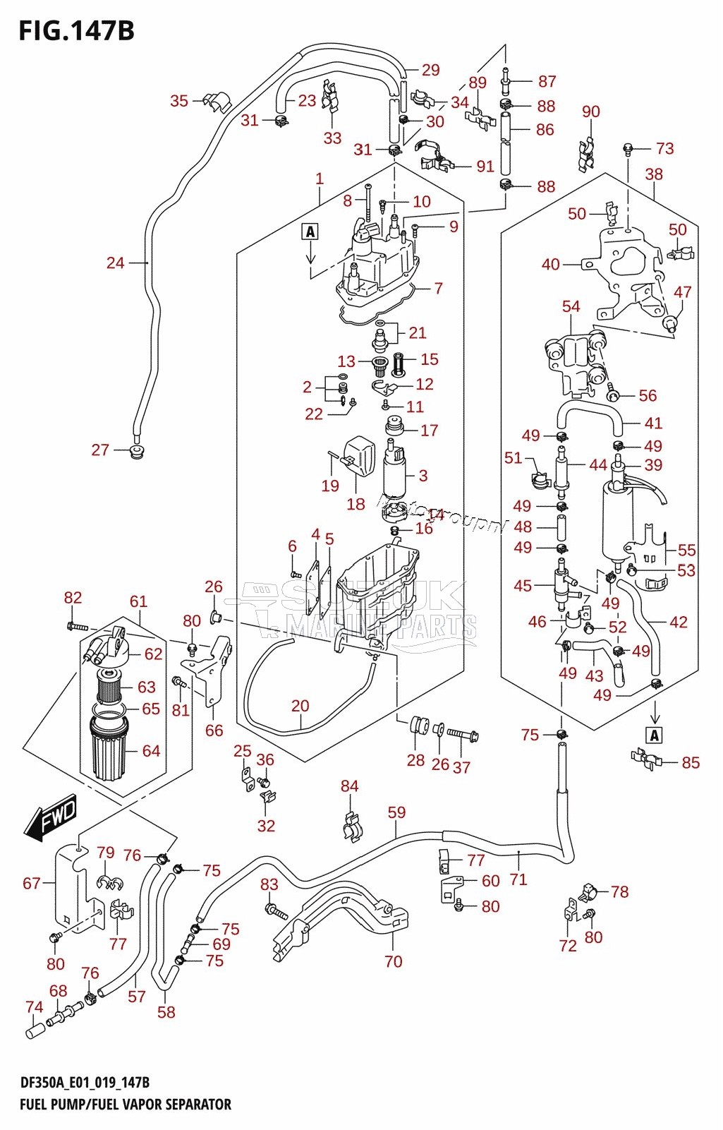 FUEL PUMP /​ FUEL VAPOR SEPARATOR (E40)