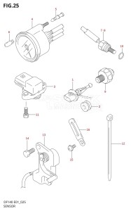 DF140 From 14002F-110001 (E01 E40)  2011 drawing SENSOR