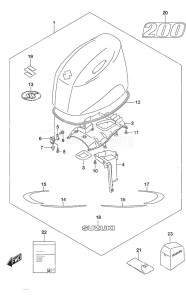 DF 200A drawing Engine Cover SS