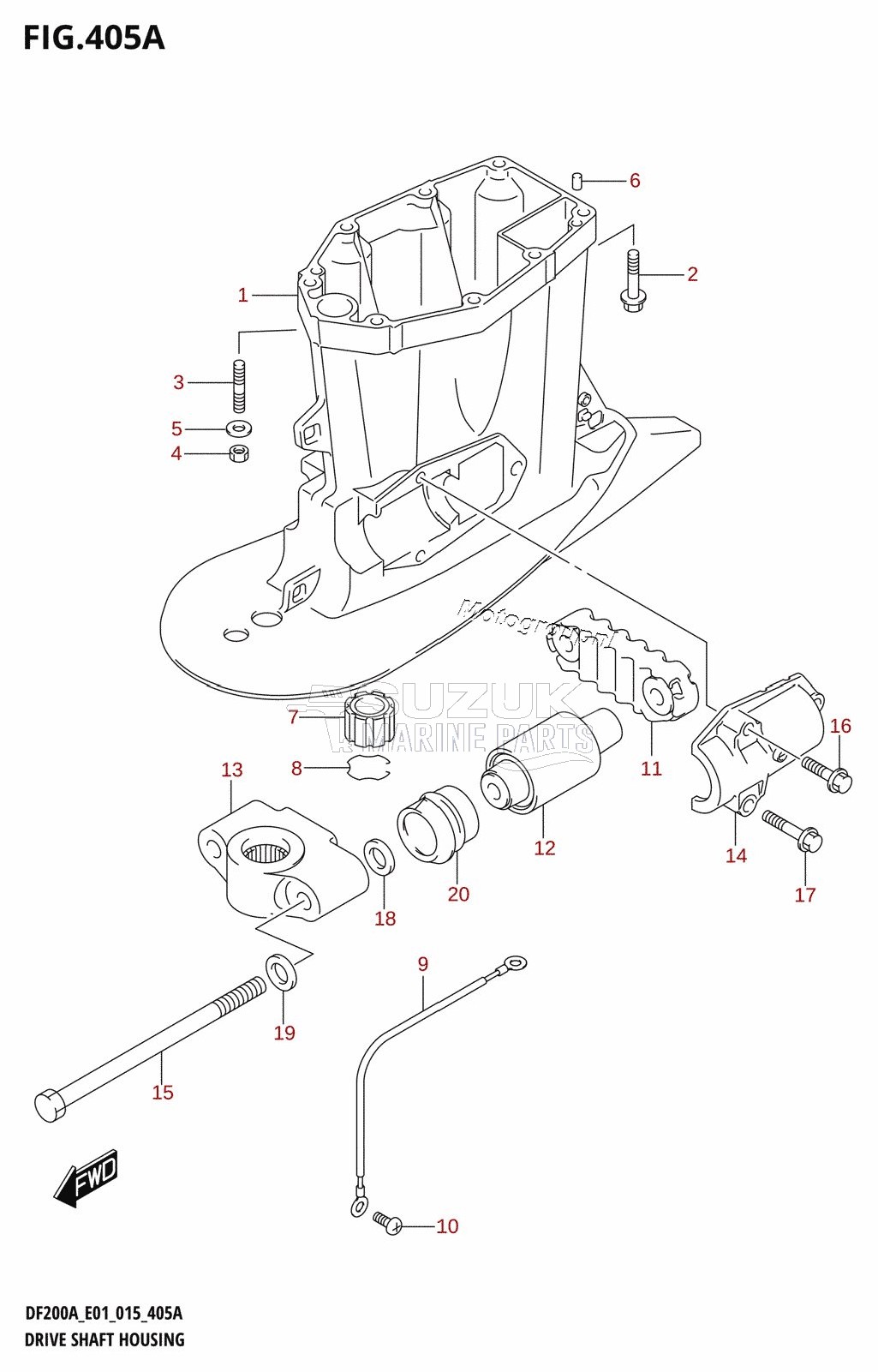 DRIVE SHAFT HOUSING (DF200AT:E01)