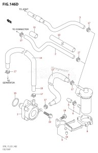 DF115T From 11501F-371001 (E01 E40)  2003 drawing FUEL PUMP (DF115WT:(K6,K7,K8,K9,K10,011),DF115WZ)