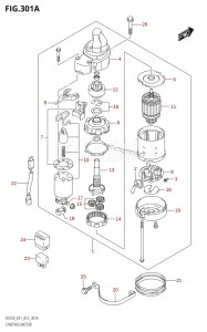 DF225T From 22503F-510001 (E01 E40)  2015 drawing STARTING MOTOR