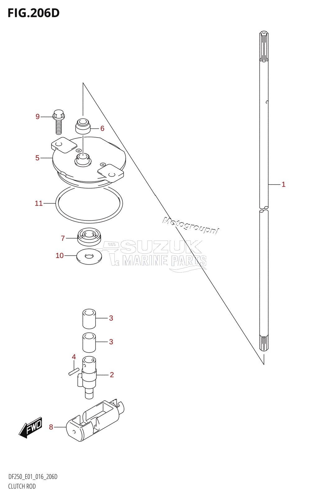 CLUTCH ROD (DF200Z:E40)