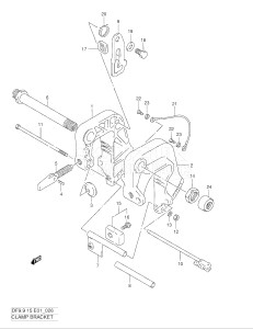 01501F-371001- (2003) 15hp - (DF15(A,R,AR)S K3) DF15(A,R,A)S drawing CLAMP BRACKET