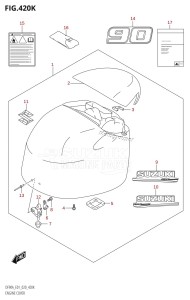 DF100B From 10004F-140001 (E01 E40)  2021 drawing ENGINE COVER (DF90ATH:E40)