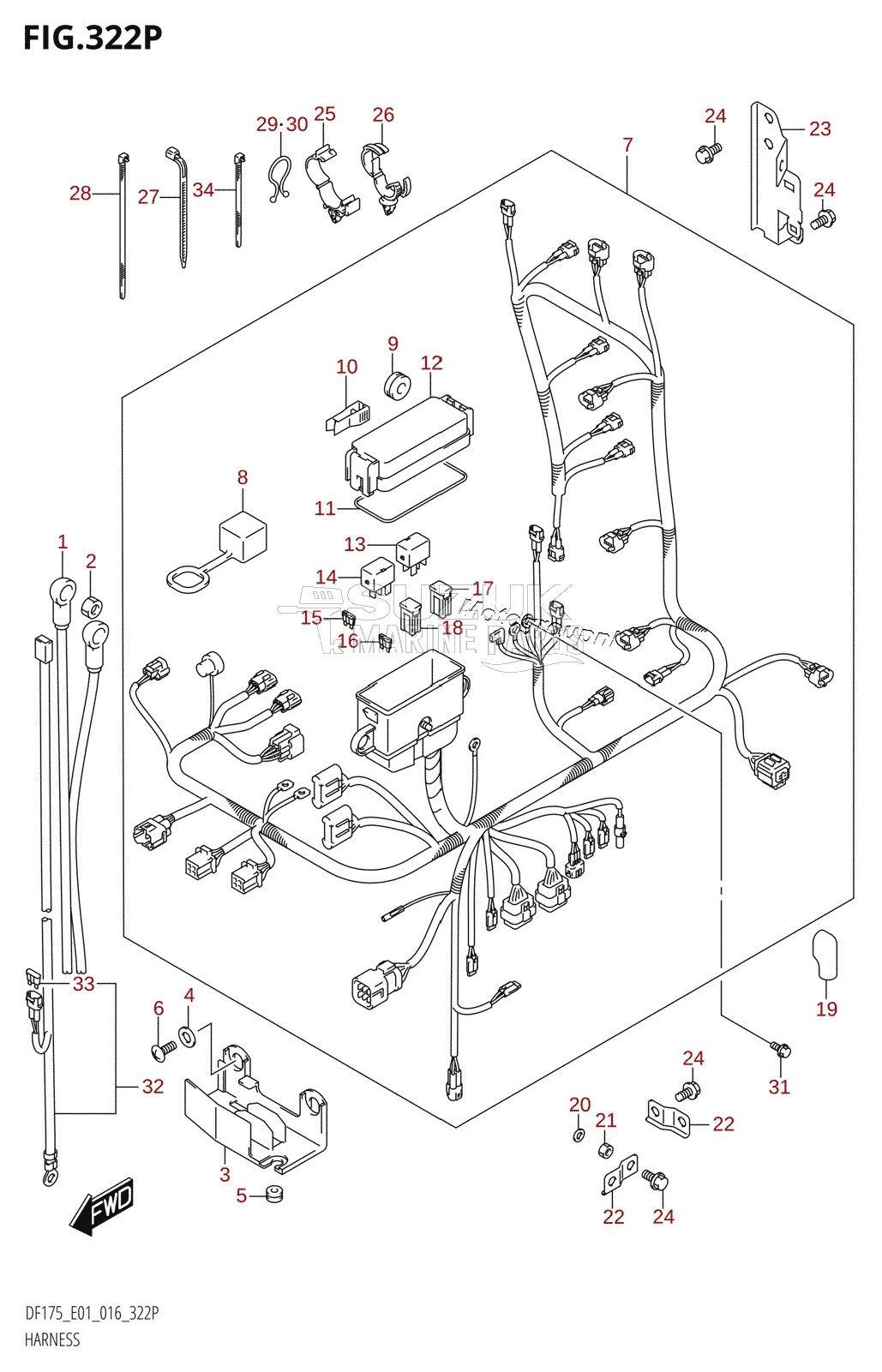 HARNESS (DF175Z:E40)