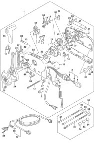 Outboard DF 9.9B drawing Remote Control w/Power Tilt