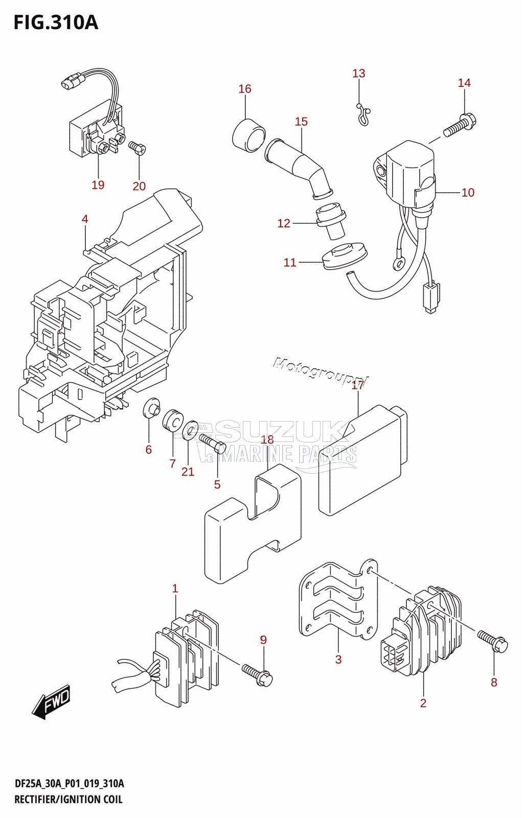 RECTIFIER /​ IGNITION COIL (DF25A)