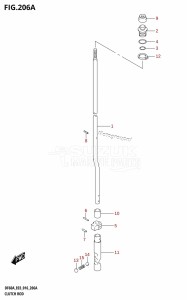 DF60A From 06003F-610001 (E03)  2016 drawing CLUTCH ROD (DF40A:E03)