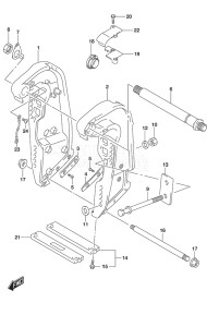 Outboard DF 250 drawing Clamp Bracket w/Transom (X) & (XX)