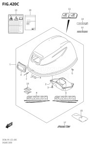 01504F-040001 (2020) 15hp E01-Gen. Export 1 (DF15AR   DF15AT_2) DF15A drawing ENGINE COVER ((DF9.9B,DF9.9BR,DF9.9BT):021)