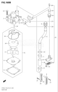 14003Z-310001 (2013) 140hp E01 E40-Gen. Export 1 - Costa Rica (DF140AZ) DF140AZ drawing WATER PUMP (DF100AT:E40)