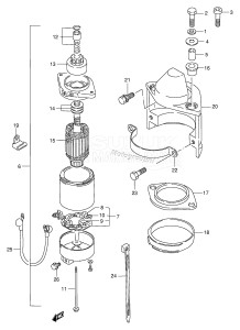 DT115 From 11502-011001 ()  1990 drawing STARTING MOTOR (~MODEL:99)