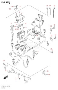 05003F-610001 (2016) 50hp E01-Gen. Export 1 (DF50A  DF50ATH) DF50A drawing HARNESS (DF60AQH:E01)
