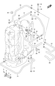 Outboard DF 150A drawing Thermostat