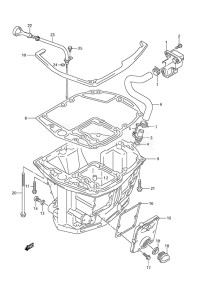 Outboard DF 175 drawing Oil Pan