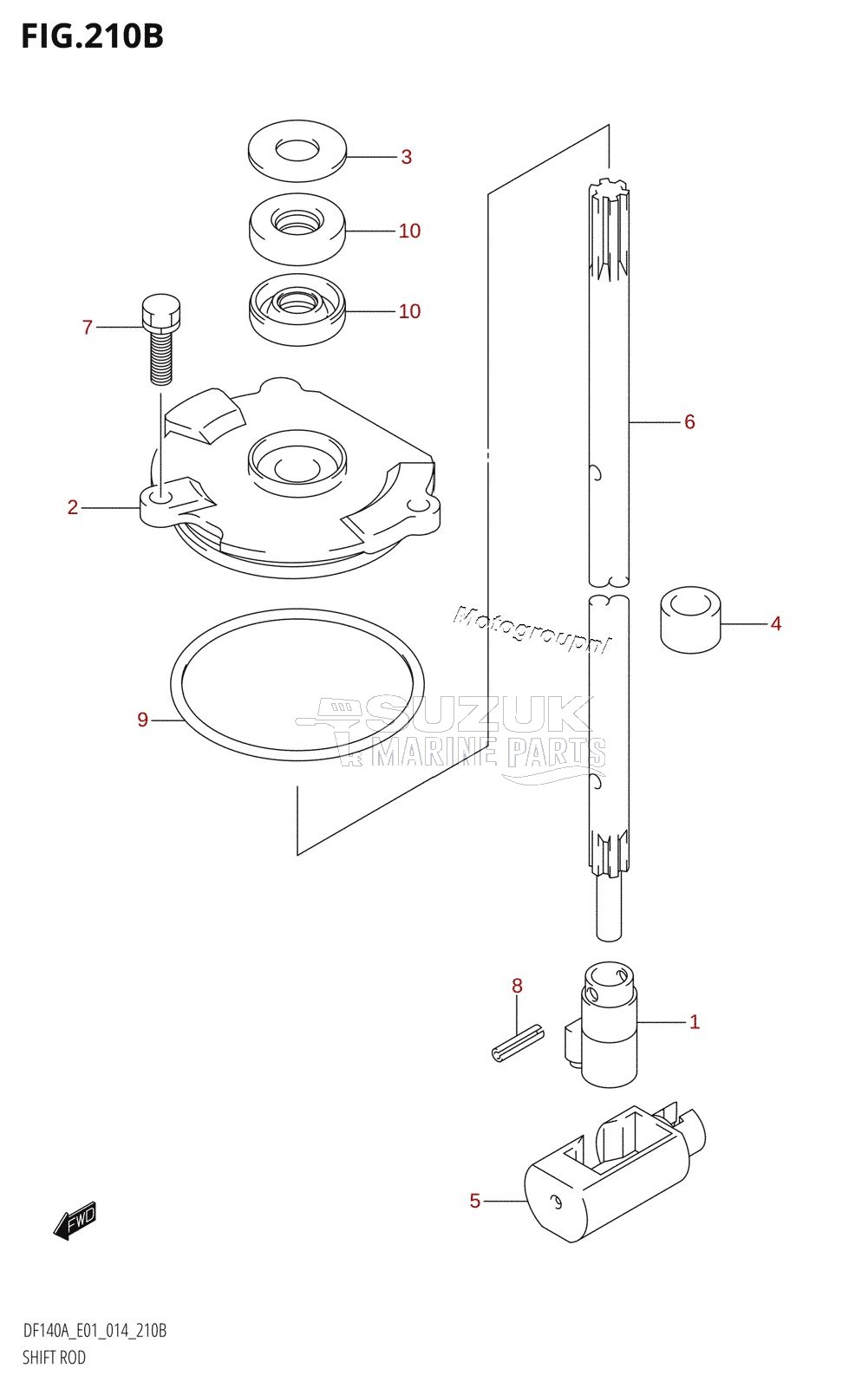 SHIFT ROD (DF100AT:E40)