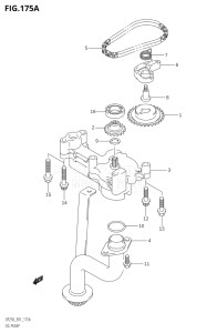 22501F-510001 (2005) 225hp E01 E40-Gen. Export 1 - Costa Rica (DF225TK5  DF225WTK5) DF225T drawing OIL PUMP