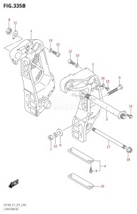 DF140AZ From 14003Z-910001 (E11 E40)  2019 drawing CLAMP BRACKET (DF115AT:E11,DF115AZ:E11)