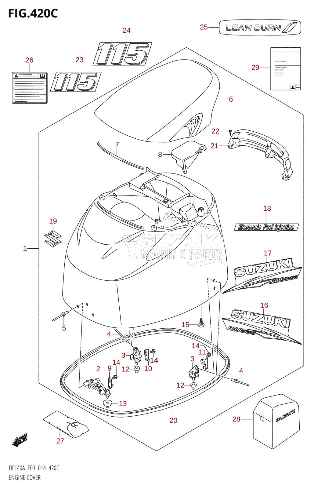 ENGINE COVER (DF115AZ:E03)