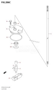 DF200Z From 20002Z-410001 (E03)  2014 drawing CLUTCH ROD (DF225T:E03)