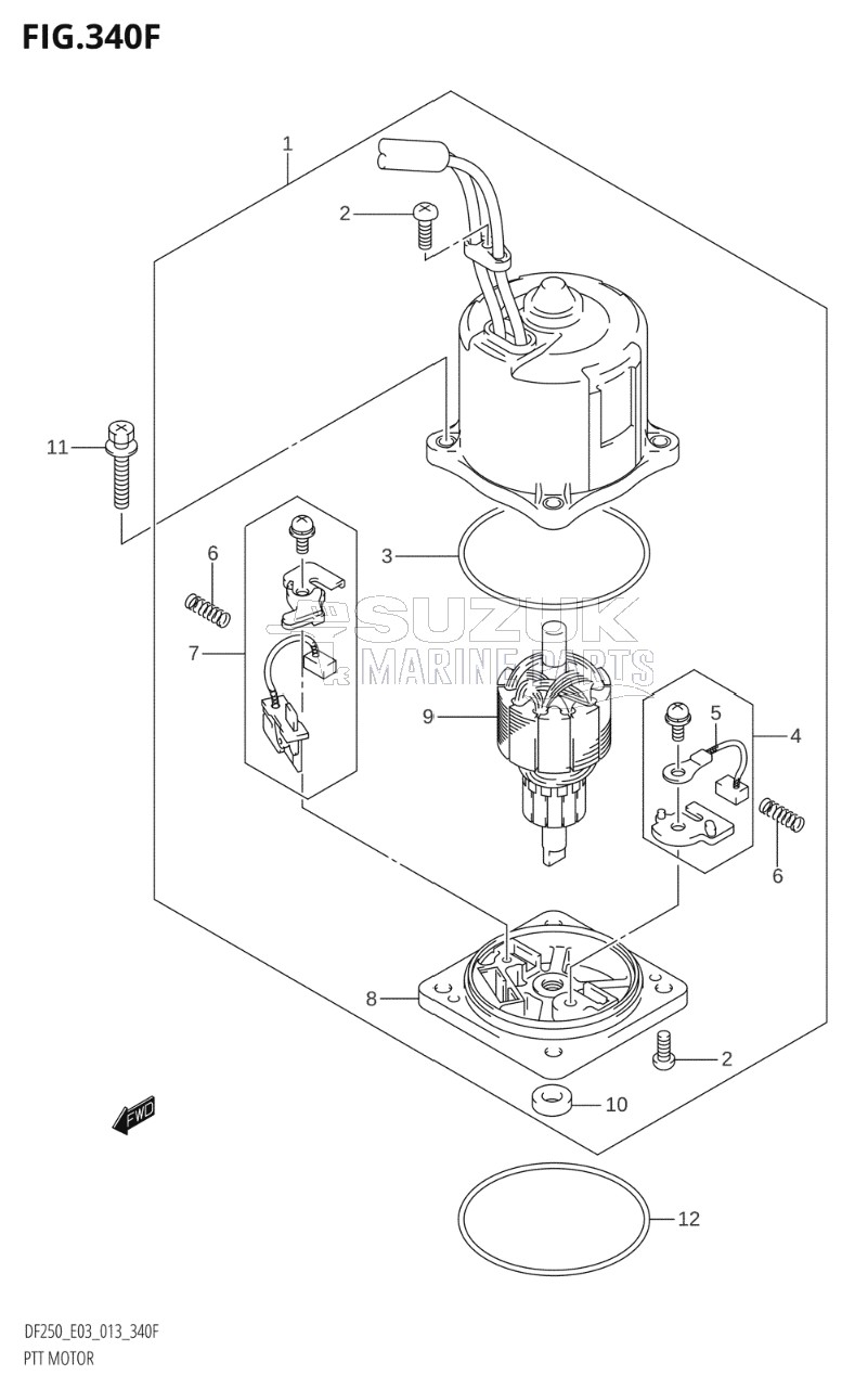 PTT MOTOR (DF250Z:E03:(X-TRANSOM,XX-TRANSOM))