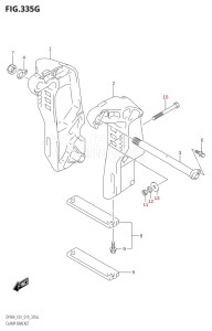 09003F-510001 (2005) 90hp E01 E40-Gen. Export 1 - Costa Rica (DF90A  DF90ATH) DF90A drawing CLAMP BRACKET (DF90A:E01)