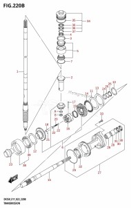 DF250ST From 25004F-140001 (E03)  2021 drawing TRANSMISSION (DF200Z)