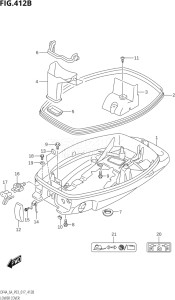 00603F-710001 (2017) 6hp P03-U.S.A (DF6A) DF6A drawing LOWER COVER (DF6A:P03)