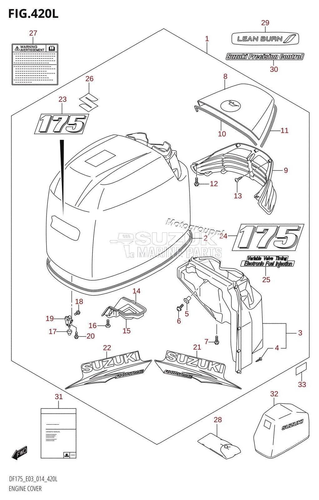 ENGINE COVER (DF175TG:E03)