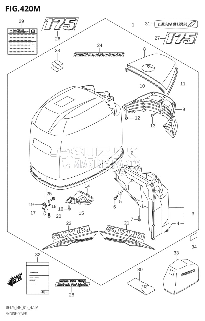 ENGINE COVER (DF175TG:E03)