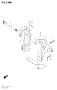 06002F-240001 (2022) 60hp E01 E40 E11-Gen. Export - Costa Rica (DF60AQH  DF60AQH  DF60AT  DF60AT  DF60ATH  DF60ATH) DF60A drawing CLAMP BRACKET (DF40AST,DF60A)