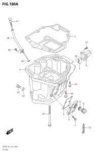 08002F-510001 (2005) 80hp E03-USA (DF80A) DF80A drawing OIL PAN (DF70A:E01)