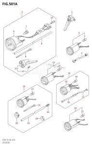 DF70 From 07001F-151001 (E03)  2001 drawing OPT:METER (W,X,Y,K1,K2,K3,K4)