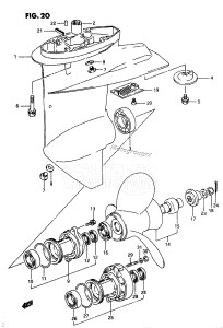 DT9.9C From 00994-011001 ()  1990 drawing GEAR CASE