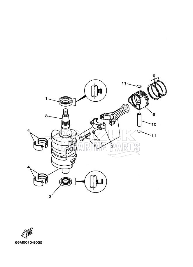 CRANKSHAFT--PISTON