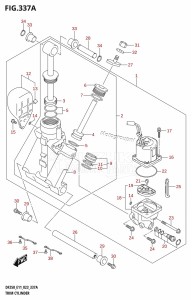 DF200 From 20002F-340001 (E01 E40)  2023 drawing TRIM CYLINDER (L-TRANSOM)