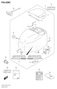 04003F-040001 (2020) 40hp E03-USA (DF40A) DF40A drawing ENGINE COVER (DF60A)