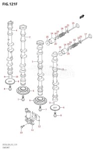 DF250Z From 25003Z-210001 (E03)  2012 drawing CAMSHAFT (DF250Z:E03)