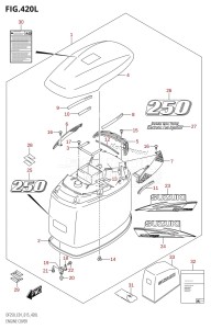 DF250Z From 25003Z-510001 (E01 E40)  2015 drawing ENGINE COVER ((DF250T,DF250Z):E40)