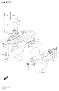 DF70A From 07003F-510001 (E03)  2015 drawing GEAR CASE (DF80A:E40)