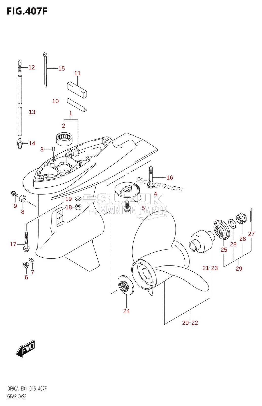 GEAR CASE (DF80A:E40)