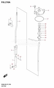 DF40A From 04003F-710001 (E03)  2017 drawing SHIFT ROD (DF50AVT:E03)