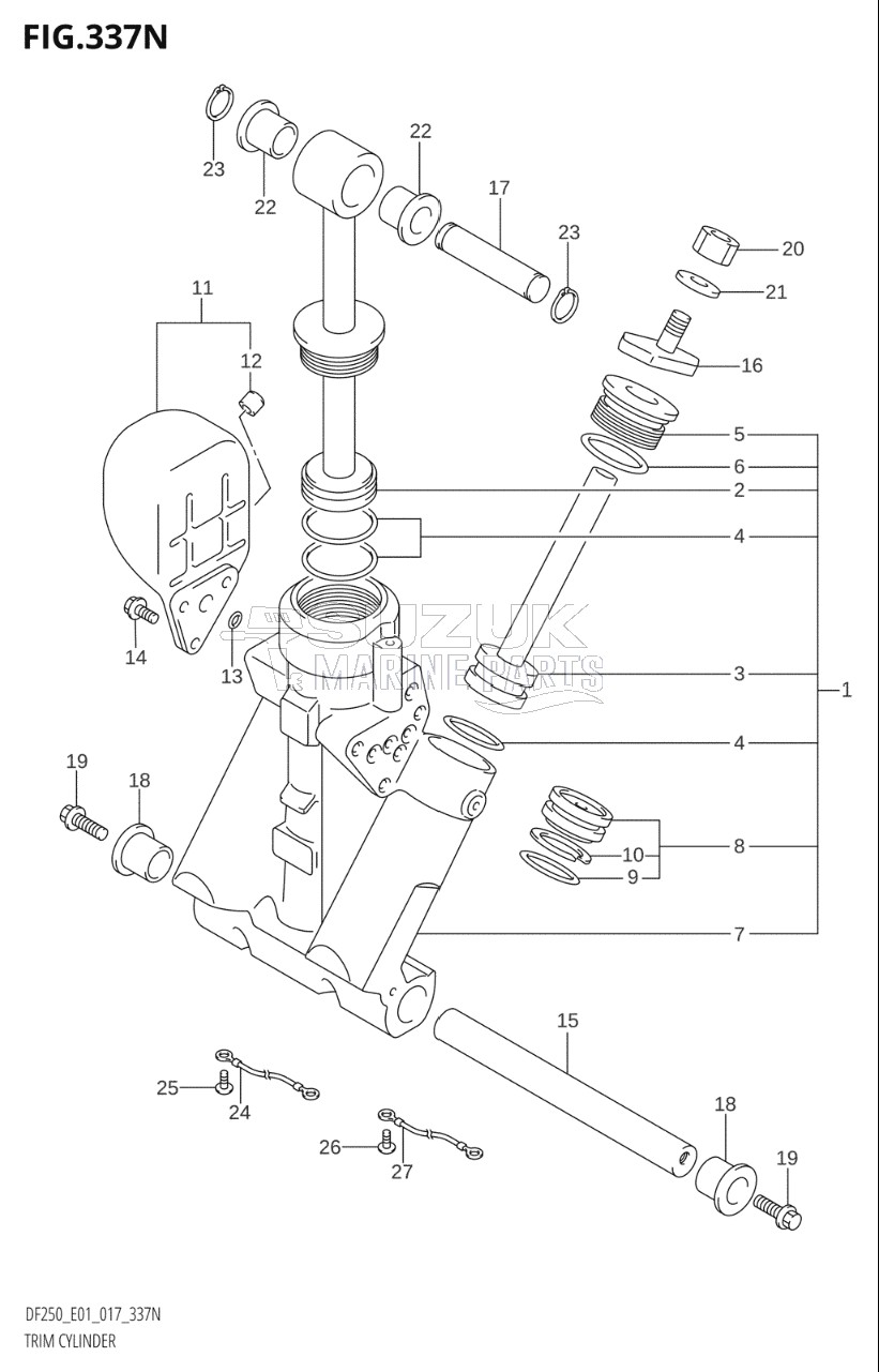 TRIM CYLINDER (DF200T:E01:L-TRANSOM)