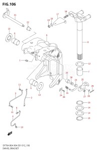08002F-310001 (2013) 80hp E40-Costa Rica (DF80A) DF80A drawing SWIVEL BRACKET (DF90A E01)