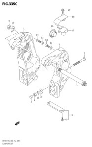 10002F-210001 (2012) 100hp E03-USA (DF100T) DF100 drawing CLAMP BRACKET (DF115Z:E03)