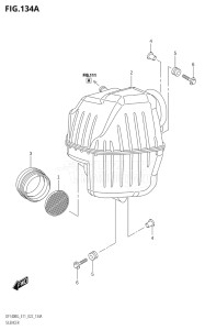 14004Z-140001 (2021) 140hp E11 E40-Gen. Export 1-and 2 (DF140BZG) DF140BZG drawing SILENCER